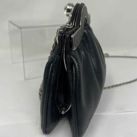 Leather Evening Shoulder Bag Clutch Bag - Picture 5 of 14